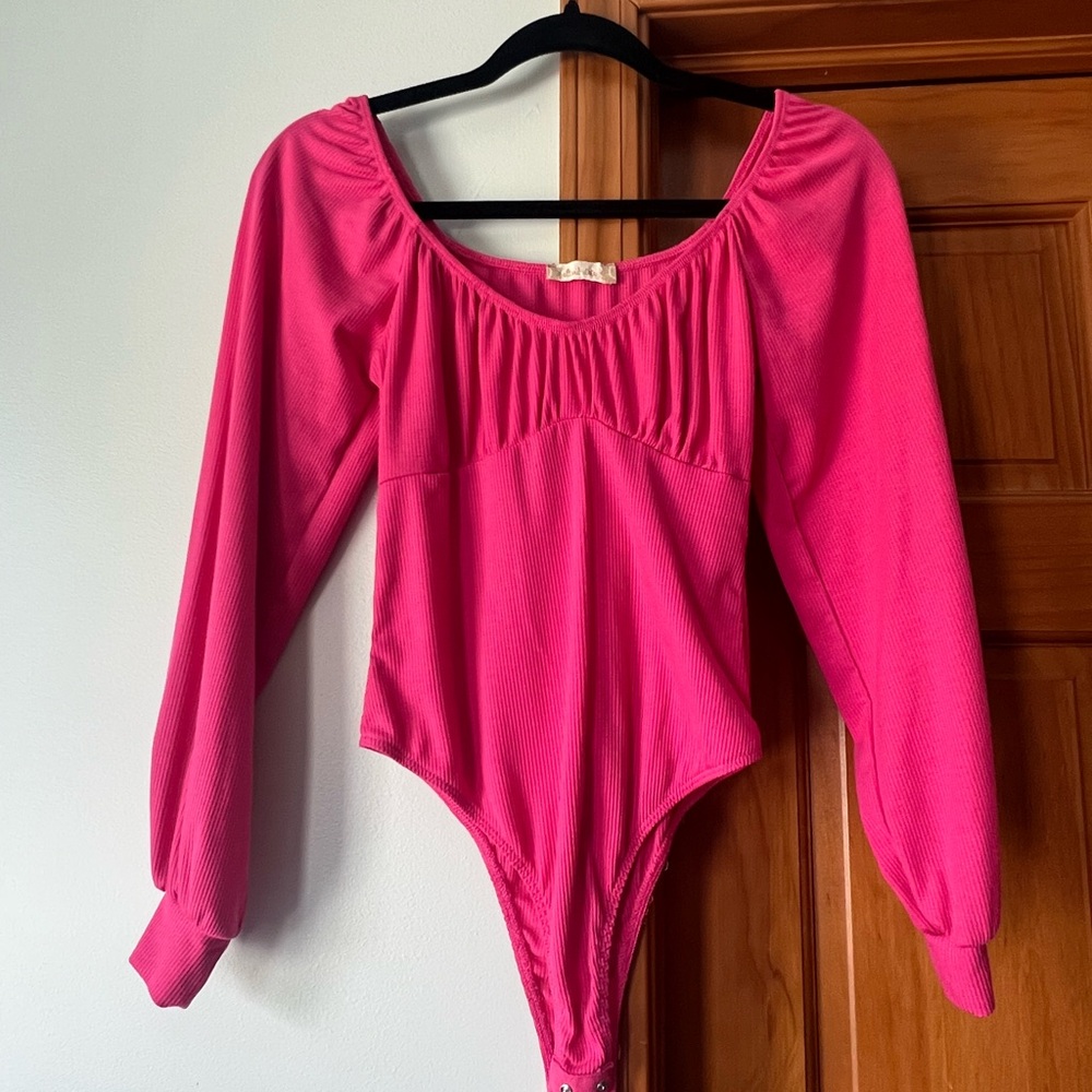 Super cute pink long sleeve bodysuit